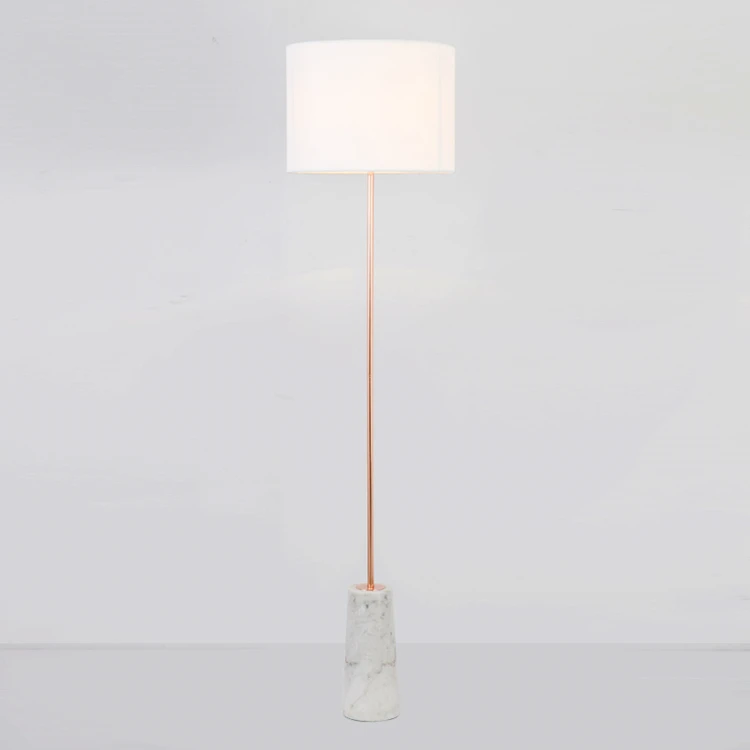 Мрамор Базовая напольная лампа Nordic простой цвета розового золота торшер