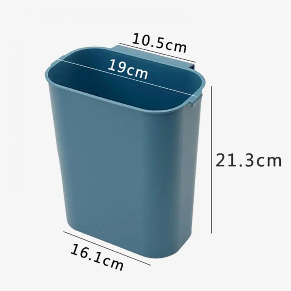 

1 Pcs Rubbish Container Home Kitchen Slide Cover Hanging Trash Rubbish Garbage Can Waste Paper Basket