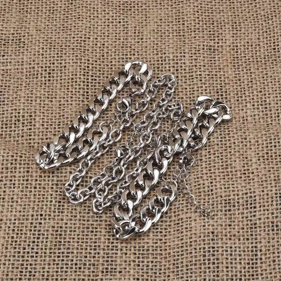 WOWTIGER цепь на руке оптовая продажа мужской браслет из нержавеющей стали кубинский