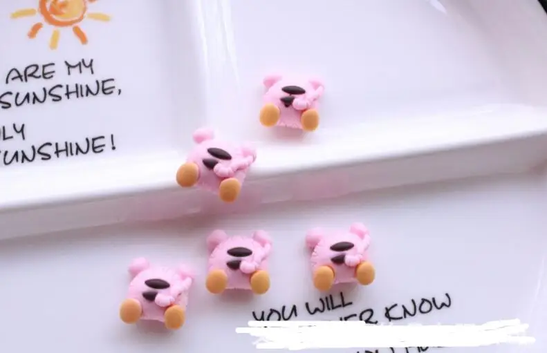 Кабошоны детские из смолы с плоской задней частью изображением животных 20 шт./лот