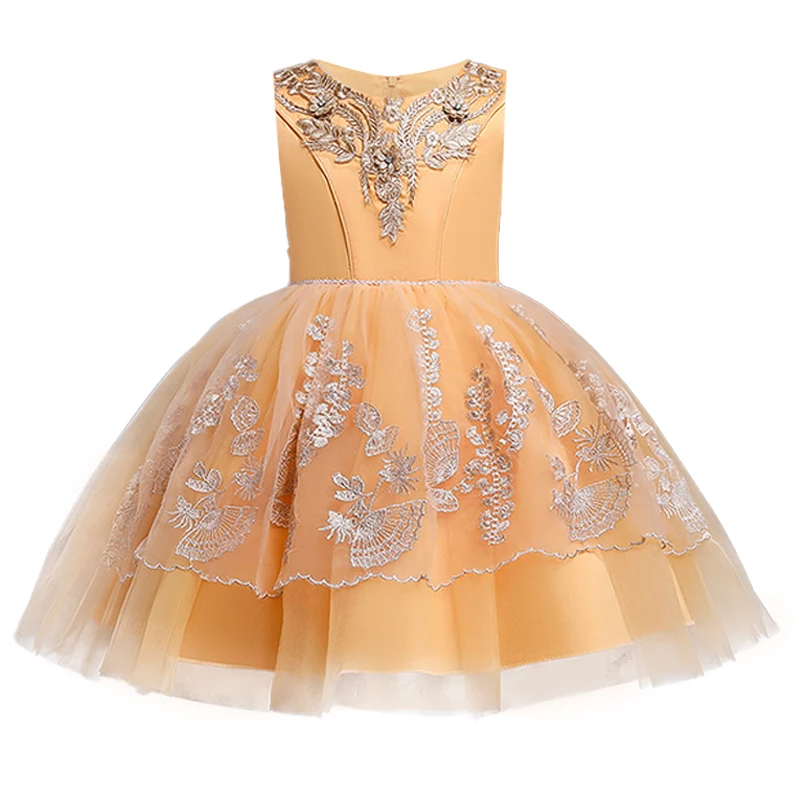 Новинка Платье с цветочным узором для девочек Вечернее платье От 3 до 8 лет