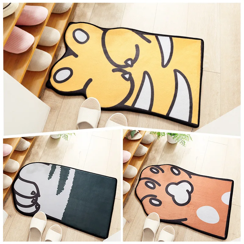 

cartoon mat Animal Paw Anti-Slip Floor Mat Carpet Door Mat Rug Indoor Kitchen Bedroom Doormat Rugs Tatami Tapete Floormats
