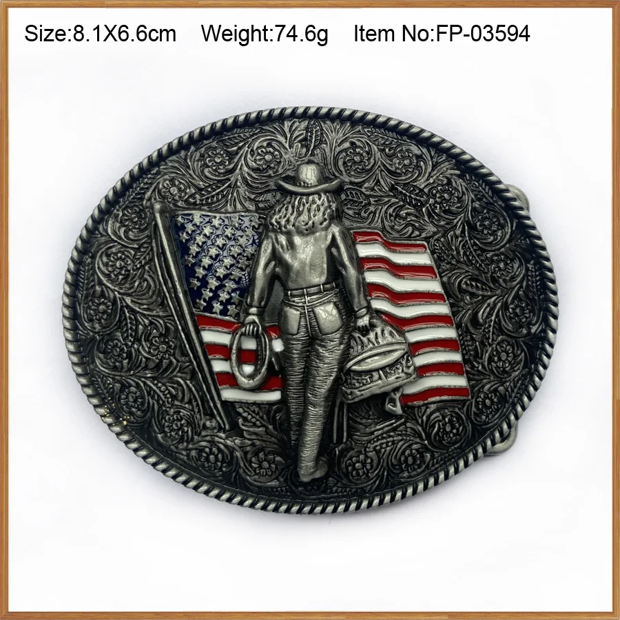 Пряжка для джинсов BuckleClub из цинкового сплава в стиле ретро Западная пастушка США