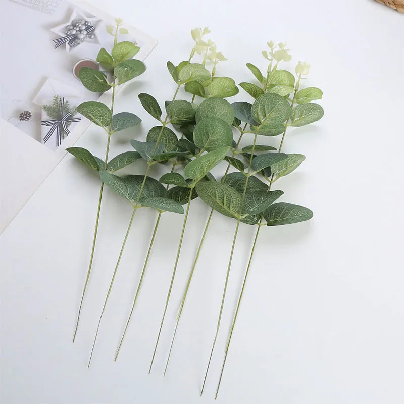 

10PCs Simulation Single Money Leaf Silk Eucalyptus Leaves Artificial Plants Fake Flower Arrangement Accessories Home Decoration