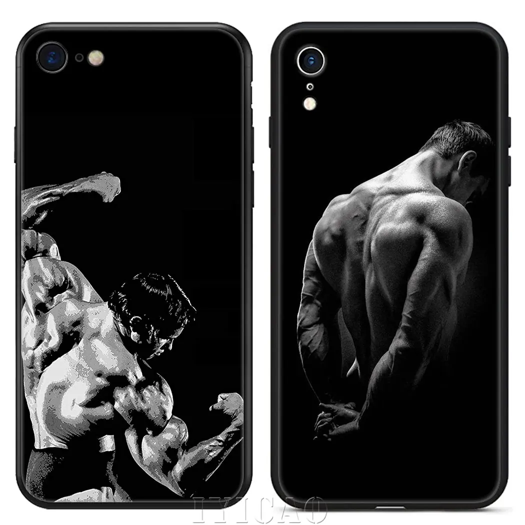 Мягкий силиконовый чехол для телефона бодибилдинга фитнеса iPhone 11 Pro Max XR X XS 6 6S 7 8