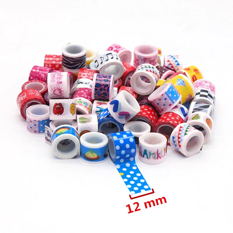 Цветная декоративная клейкая лента для маскировки 90 рулонов/ведра лазерная