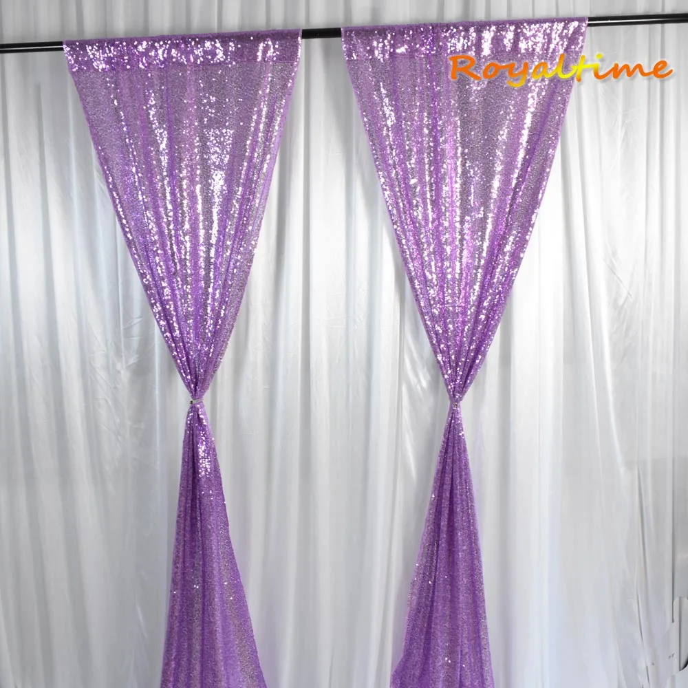 Royaltime 2x8. 5ft элегантные фиолетовые блестки фоны вечерние Свадебная фотокабина фон декор блесток шторы драпировка Светодиодная панель