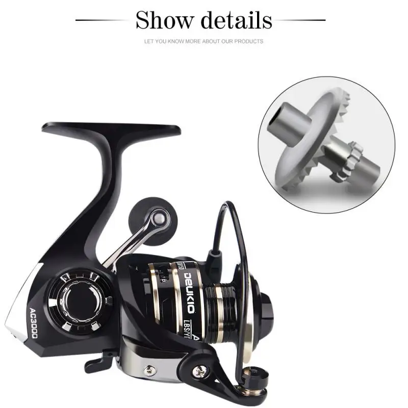 

Metal Body Spinning Reels Spool Fishing Reel Gear Ratio 5.2:1 Gear Ratio Carp Feeder Firm Fishing Reel Tackle Fast Shipping