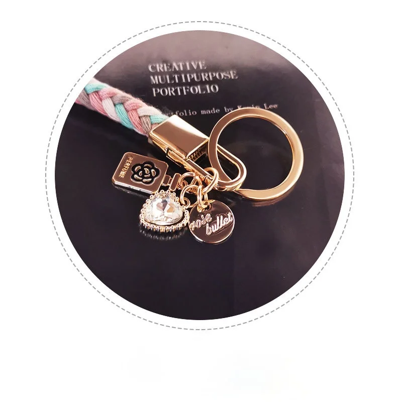 Summer Hand-woven Key Lanyard, Mobile Phone Lanyard, Ladies Hand-woven Access Card Detachable Anti-lost Lanyard Jewelry Luxury