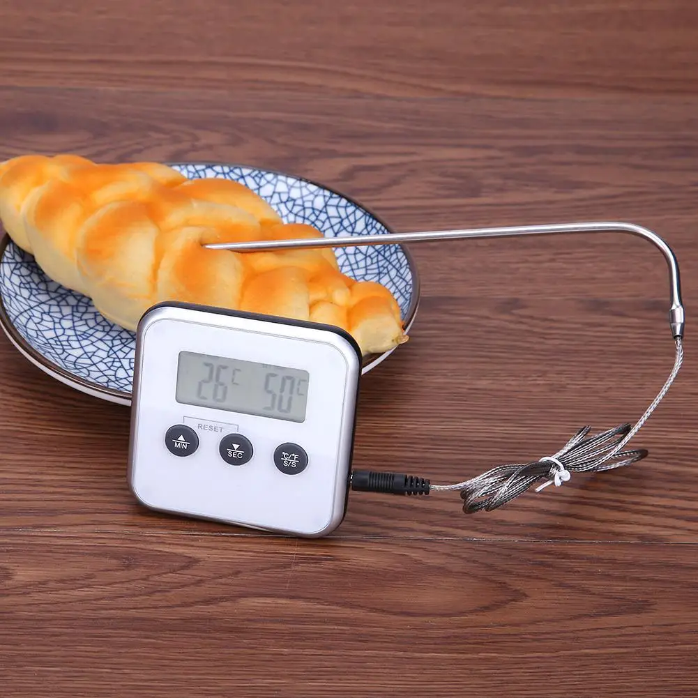 electronic thermometer timer food meat temperature meter gauge with probe free global shipping