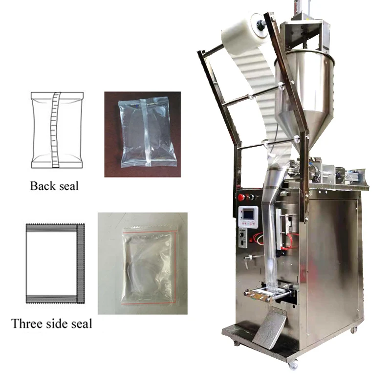 

Salad Dressing Sauce Packing Machine Three Side Seal Back Seal Full Automatic Paste Packaging Machine