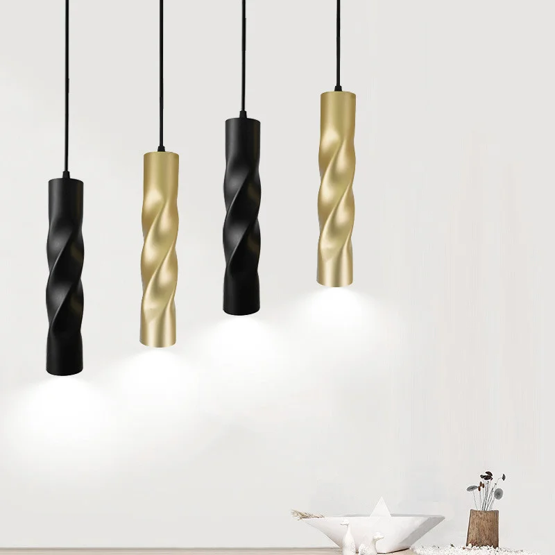 

Цилиндрические светодиодсветодиодный подвесные лампы с регулируемой яркостью, кухонный остров, столовая, магазин, бар, лампы со шнуром