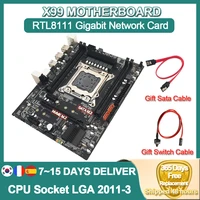 new x99 motherboard rtl8111 gigabit network card support lga 2011 3 xeon e5 v3 v4 cpu ddr4 ecc memory sata m 2 pci e m 2 slot