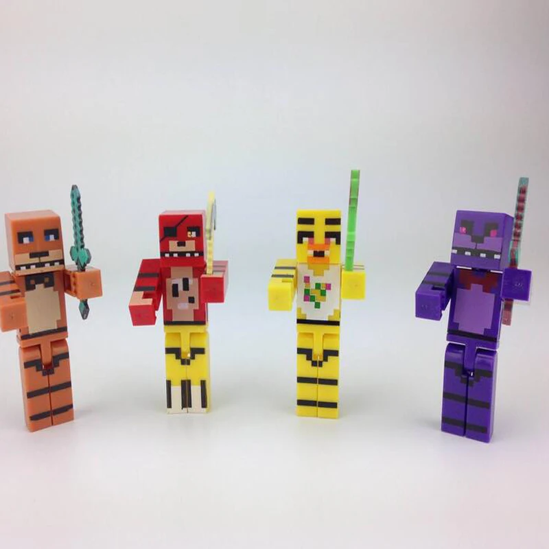 4 шт. Пластик комплект из пвх игры с рисунком персонажей пять ночей в Фредди