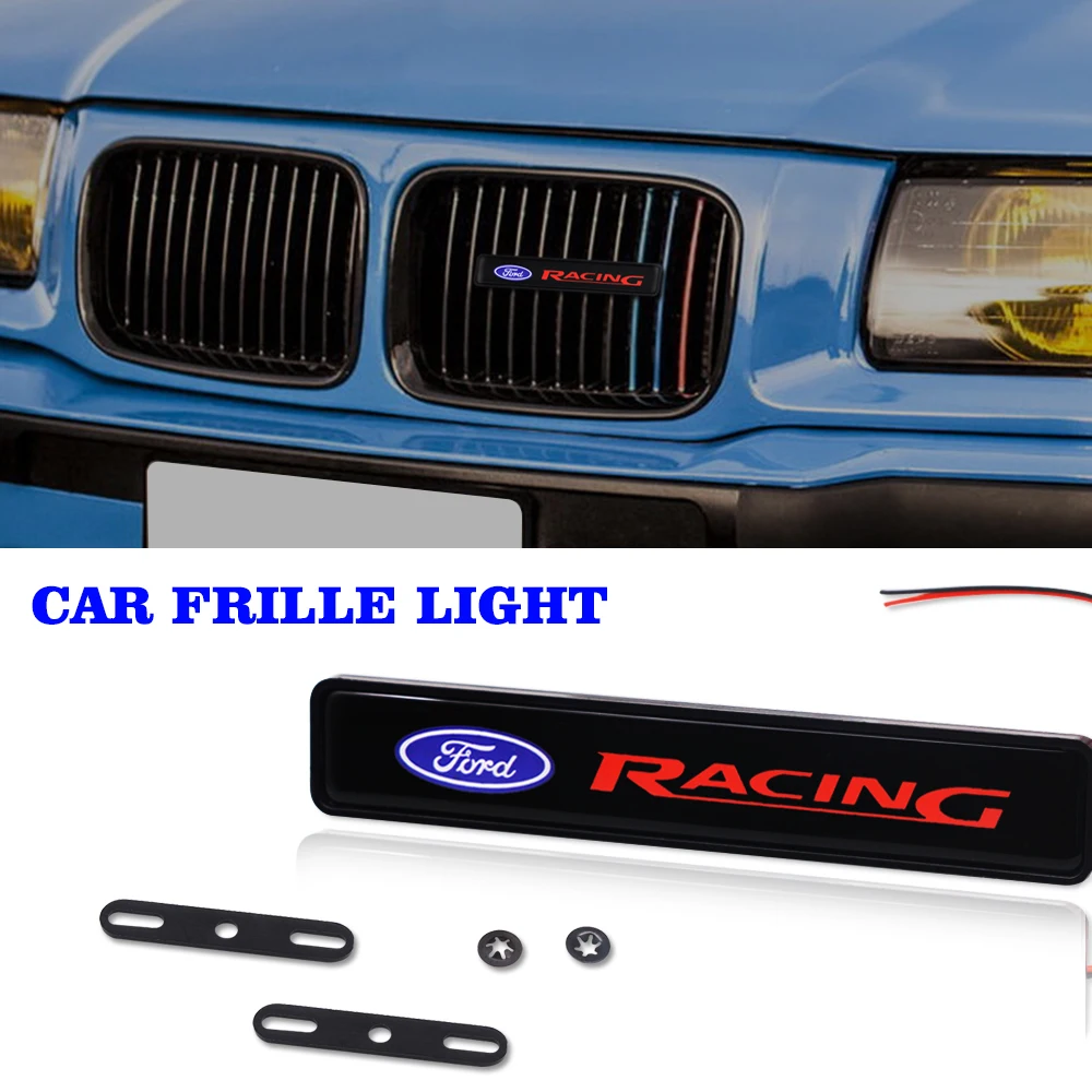 

Car LED Front Hood Grille Emblem Badge Sticker Model LED Decorative Lights For Ford 2 3 4 5 Mk2 Mk3 Mk4 Mk5 Ranger Fiesta Focus