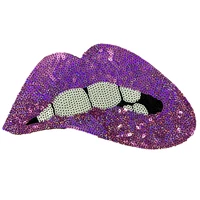 new purple sequin cloth with lip sequin applique jacket diy decorative accessories patches for clothing can be customized
