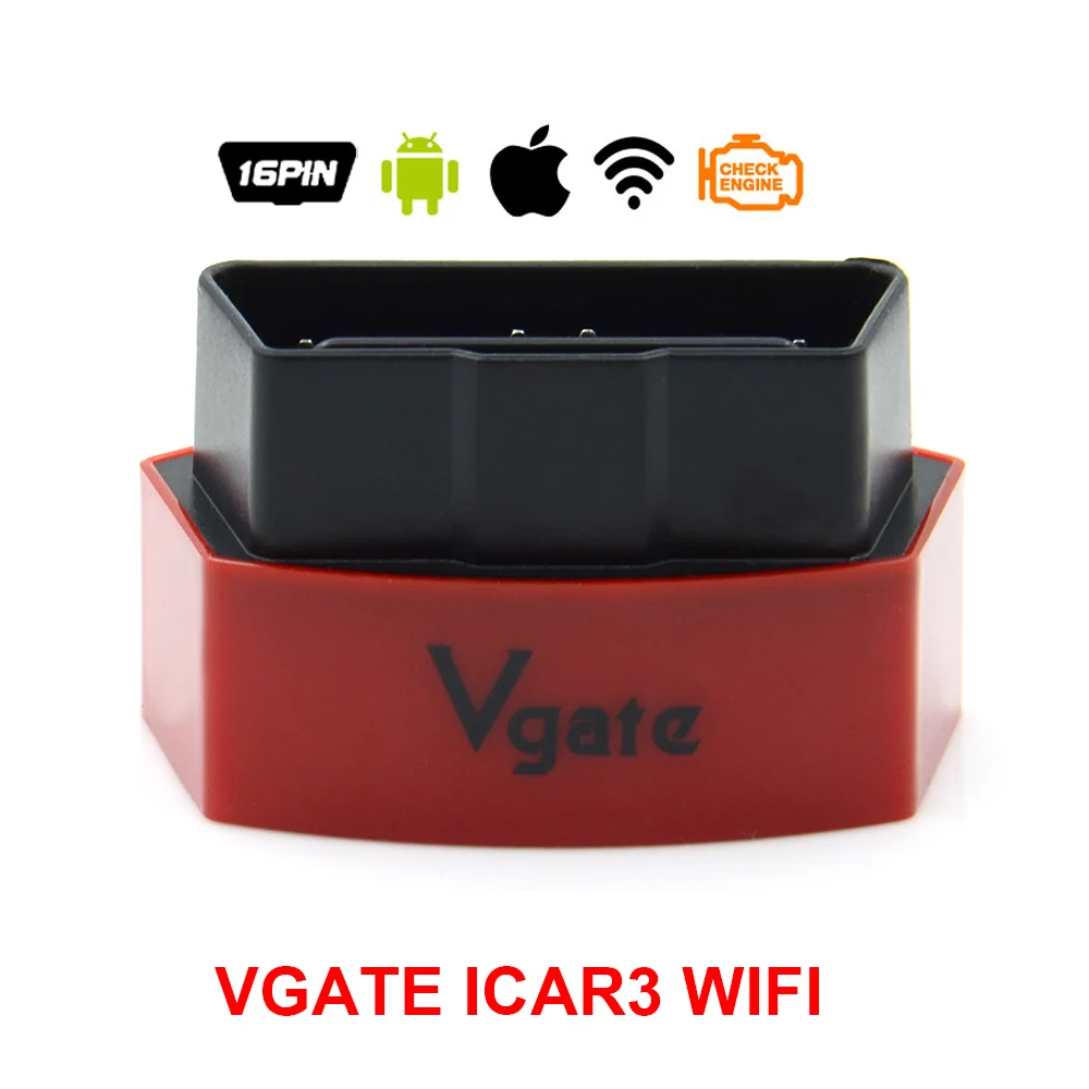 icar3 wifi red ICar3 Wifi/BT elm327 считыватель кодов поддержка OBDII протокол транспортного средства iCar 3 сканирования для iOS/Android/PC - Цвет: icar3 wifi red