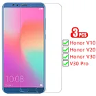 Защитное закаленное стекло для huawei honor view 10, 20, 30 pro, Защита экрана для honor v10, honer v10, v20, v30, view10 в, 10 в, пленка