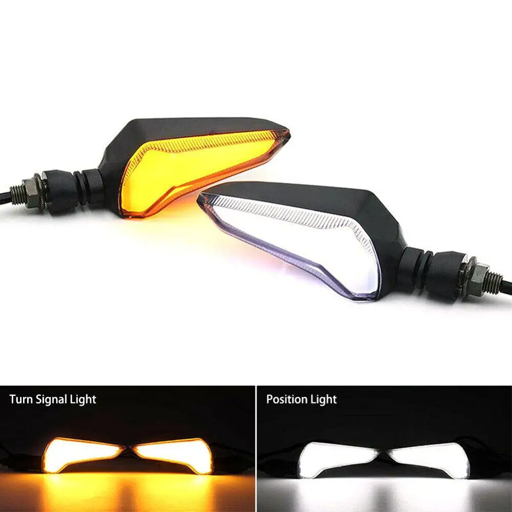 Пара 12V мигалка мотоцикла LED поворотники индикатор янтарного мигания света DRL