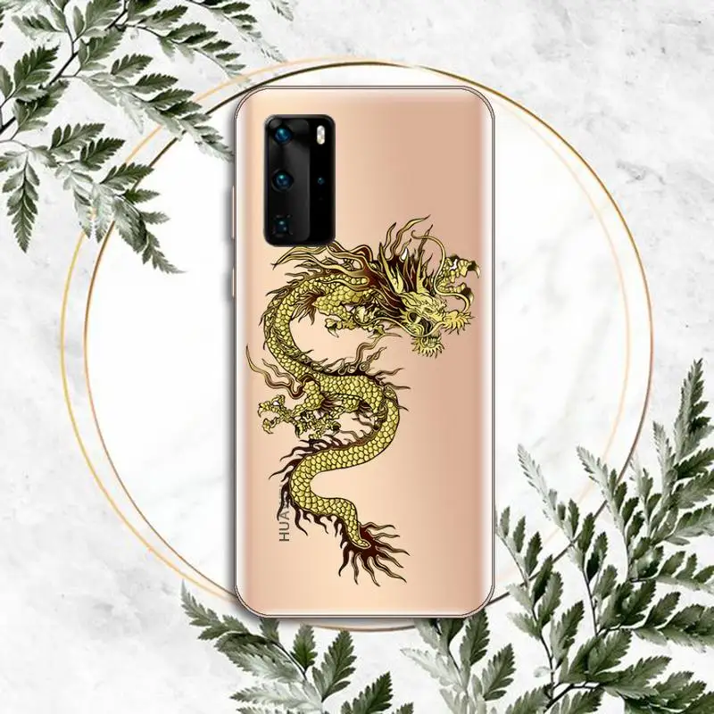 

dragon chinese cool Phone Case Transparent for huawei honor P 40 30 20 lite Pro 10 i 8 9 x p smart 2019