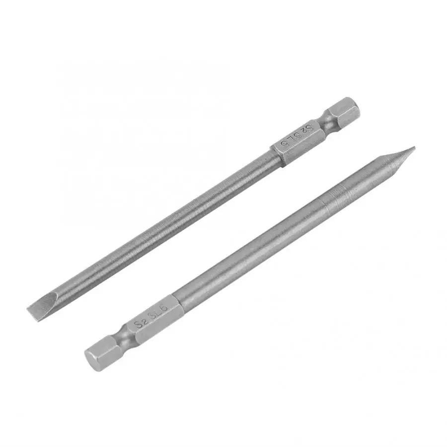 10 шт. отвертка Биты 100 мм длинная крестовая стальная коронка 1/4 дюймов