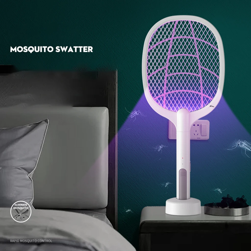 

Mini USB Hand Held Mosquito Swatter Repellent Bug Fly Zapper Racket Indoor