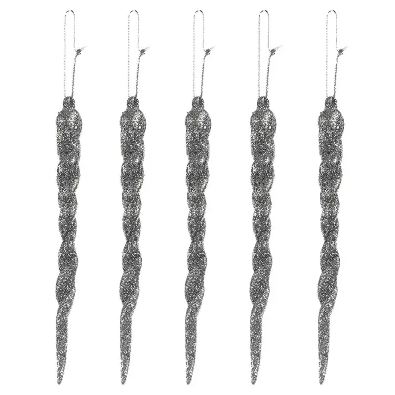 10 шт DIY прозрачный пластиковый кулон кулон-сосулька Рождественская елка падение