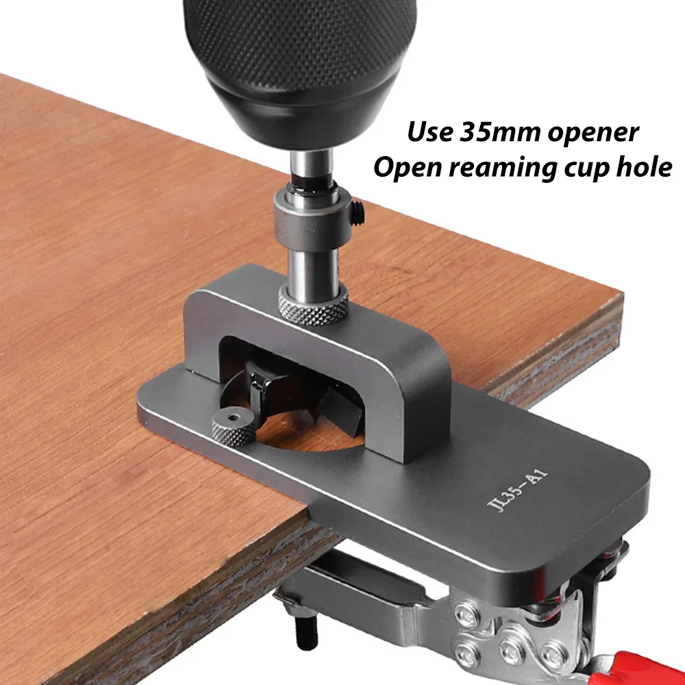 

35 мм шарнир в форме чашки, набор направляющих для сверления, направляющих для сверления древесины, дюбеля, шаблон для открывания отверстий в дереве