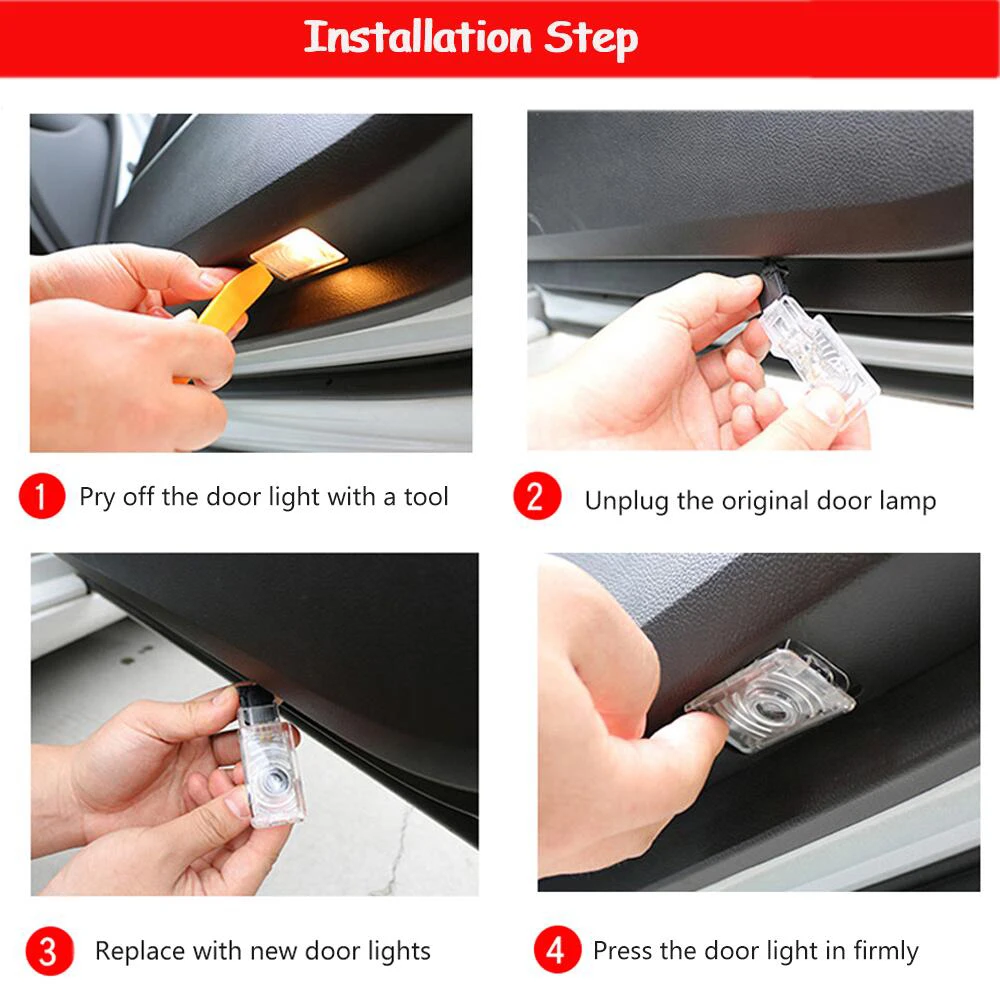 2X LED 3D Car Door Welcome Logo Light Projector Ghost Shadow Lamp For Volvo V60 V40 XC60 XC90 S80 S60 S80L S60L | Автомобили и