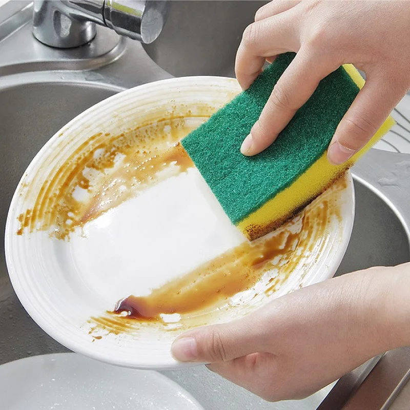 

Кухонная посуда, губка для мытья посуды LJ804, бытовые чистящие салфетки для обеззараживания, двусторонняя щетка для мытья посуды