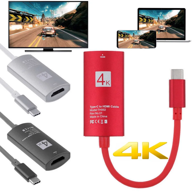 Тип C HDMI Женский hd видеокабель, адаптер 4 K конвертер для MacBook Dell samsung Galaxy S8 S9 S10 Note8 LG G5 к ТВ проектор