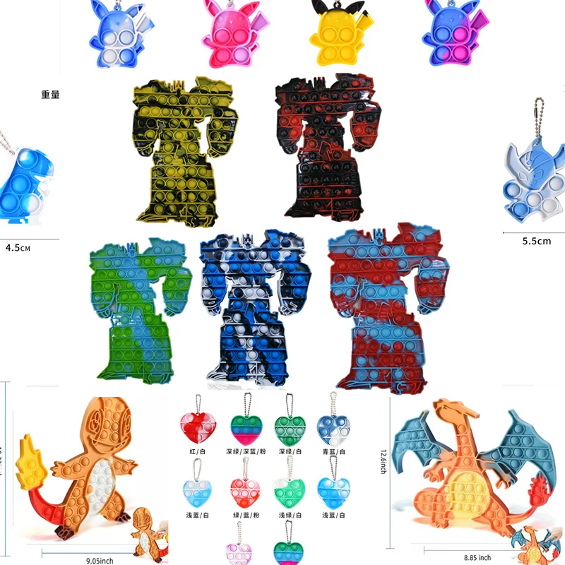 

Pokémon Pikachu Charizard Decompression Toy Bubble Music New Popity Squeeze Toys Fidget Popit Antistress Popite Popete Stress