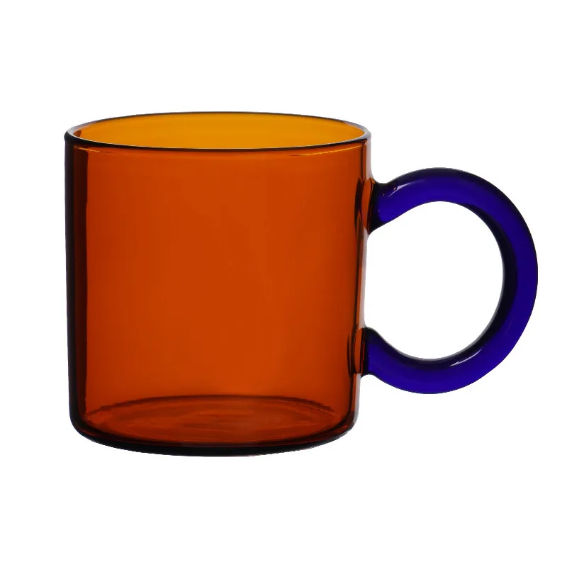 250ml Glass Coffee Cup Cute Coffee Mugs and Cups Hot Resistant Glass Tea Cup Cafe Coffee Cup  Mugs Coffee Cups Milk Mug Tumbler