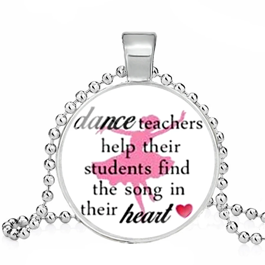 Супер ожерелье учителя учение это работа сердца стеклянная подвеска с камнями