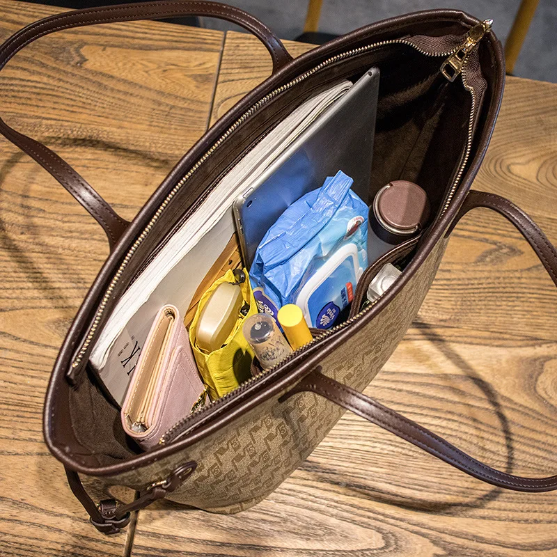 

2021 New Retro Printed Leather Women's Large-capacity Picture Bag Cc Travel Bag Shopping Bag Tote Bag Gg Sac De Luxe Femme