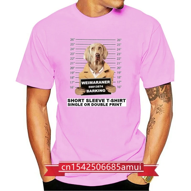 

Very Cool Weimaraner Mug Shot Funny Dog Art Short Sleeve T-Shirt Ws784 Short-Sleeved Tee Shirt