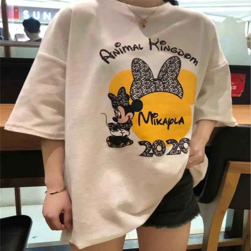 Белая футболка Женская Лето Весна мультфильм футболки веган Хлопок Kawaii