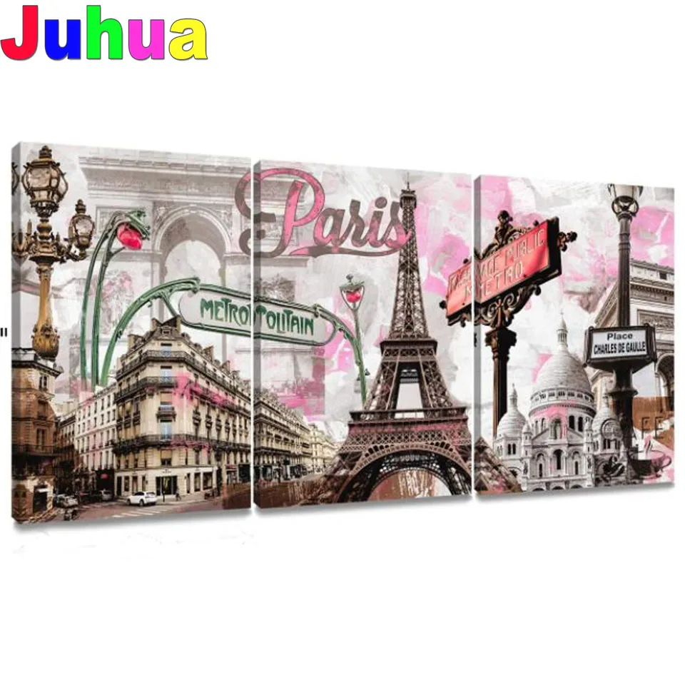 

Набор для алмазной вышивки «Эйфелева башня» из 3 частей