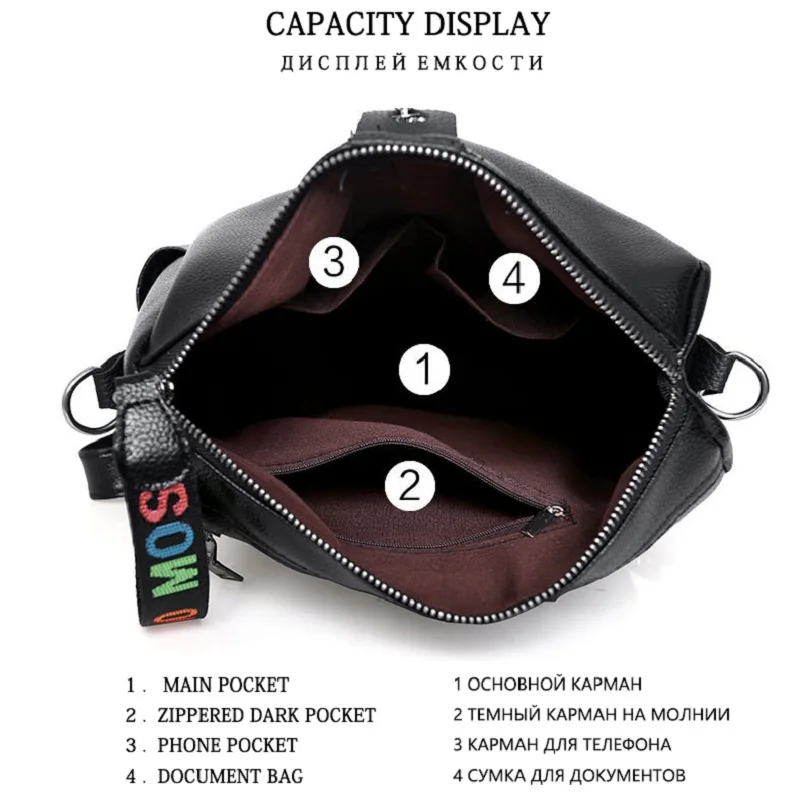 2019 Модный женский рюкзак из натуральной кожи высококачественный молодежный для