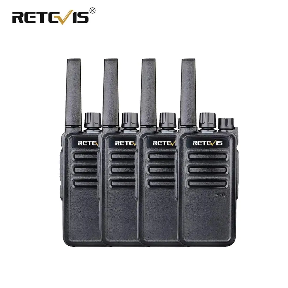 

Retevis RT668 Handy Walkie Talkie 4 Pcs PMR Two-Way Radio Portable Radio Hotel Restaurant Walkie-Talkie 2 Way Radio for Hunting