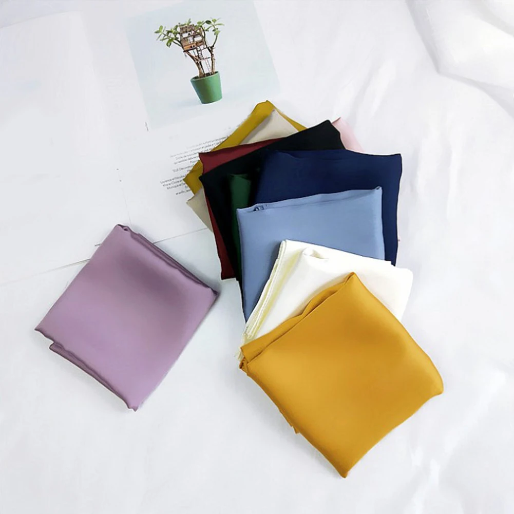 

Женская Косынка 70 см шелковый шарф элегантные модные квадратные шарфы мягкие шали однотонные бандана женский шарф однотонный бандана