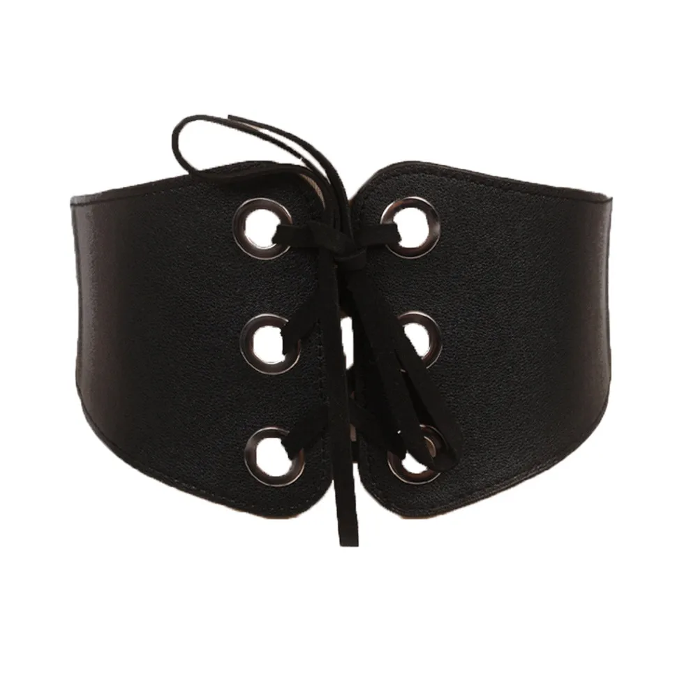 Женский пояс Ретро стиль бандаж широкий кожа эластичный обтягивающий тонкая