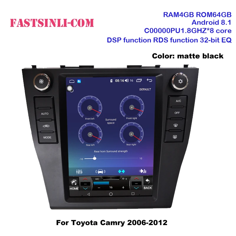 CarPlay Tesla стиль мультимедийный плеер Android8.1 вертикальный экран gps для Toyota Camry 2006-2012 радио gps навигация