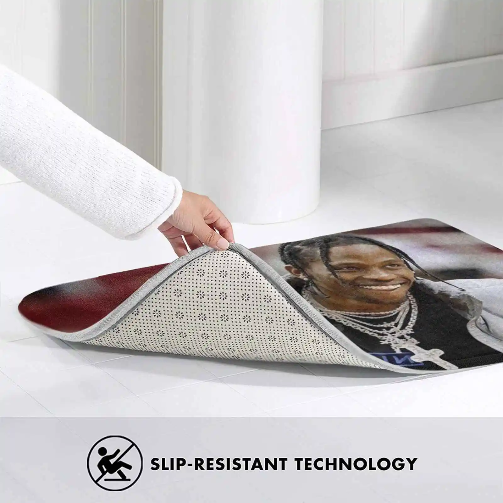 Удобный коврик для двери Smile Travissott с подушкой для ковра