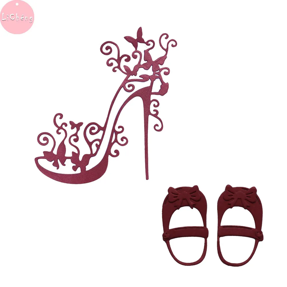 Обувь Металлический Трафаретный вырубной штамп Скрапбукинг фото открытки в