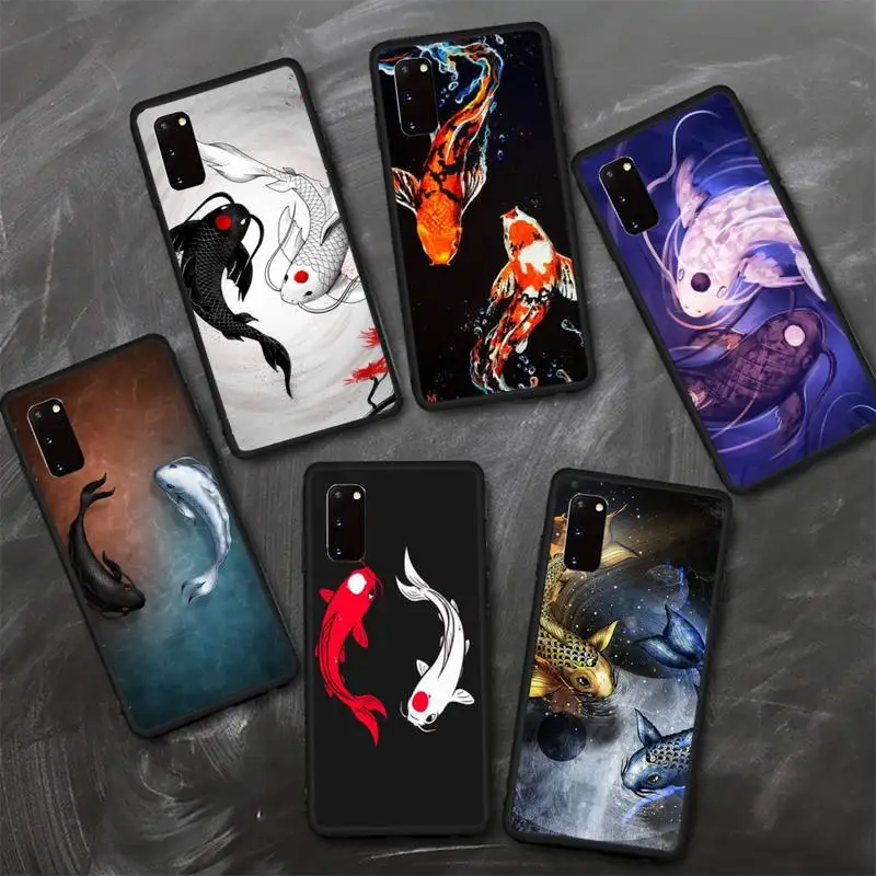 

Ying Yang Koi Fish Phone Case For samsung Galaxy J6 J7 J8 prime note 8 9 10 20 lite plus pro ultra Cover