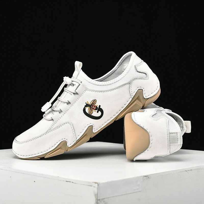 

Loafers Men's Genuine Leather High Quality Casual Leather Shoes Men Handmade Shoes Men Original White Sneakers Dress Shoes