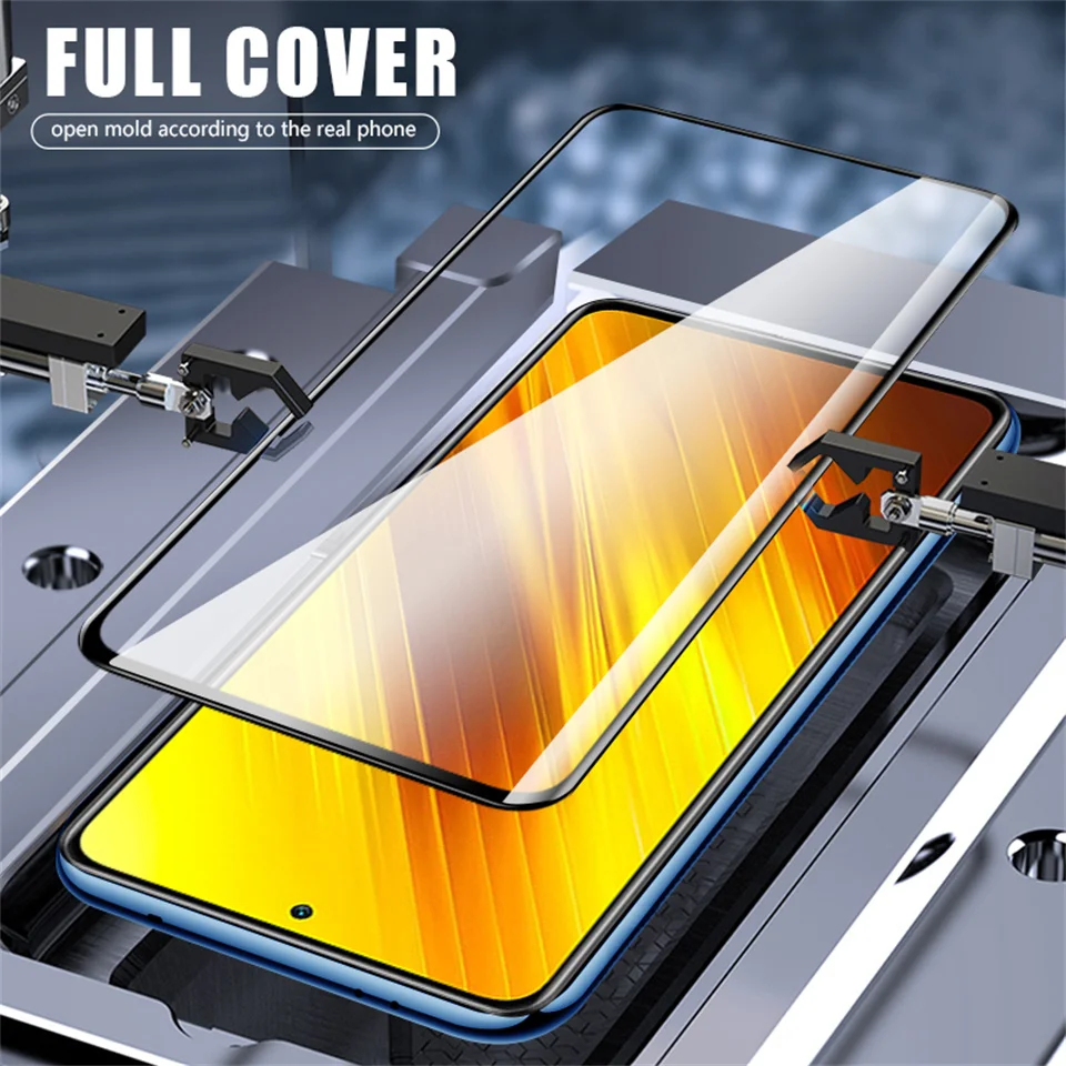 KEYSION Tempered Glass for Redmi 10 10 Prime  Note 10 Pro 10T 5G HD Full Cover Screen Protector Film for POCO X3 GT M3 Pro F3 GT
