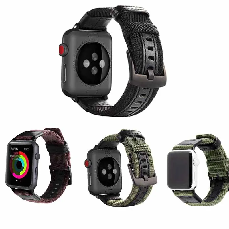Ремешок нейлоновый для apple watch 7 6 5 45 мм 41 42/38/44 мм/40 | Наручные часы