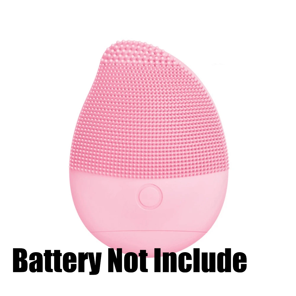 Battery Not Include Щетка для чистки лица, электрическая щетка для очищения лица, Мини электрическая щетка для очищения лица, Водонепроницаемая силиконовая щетка для чистки лица - Цвет: Battery Not Include